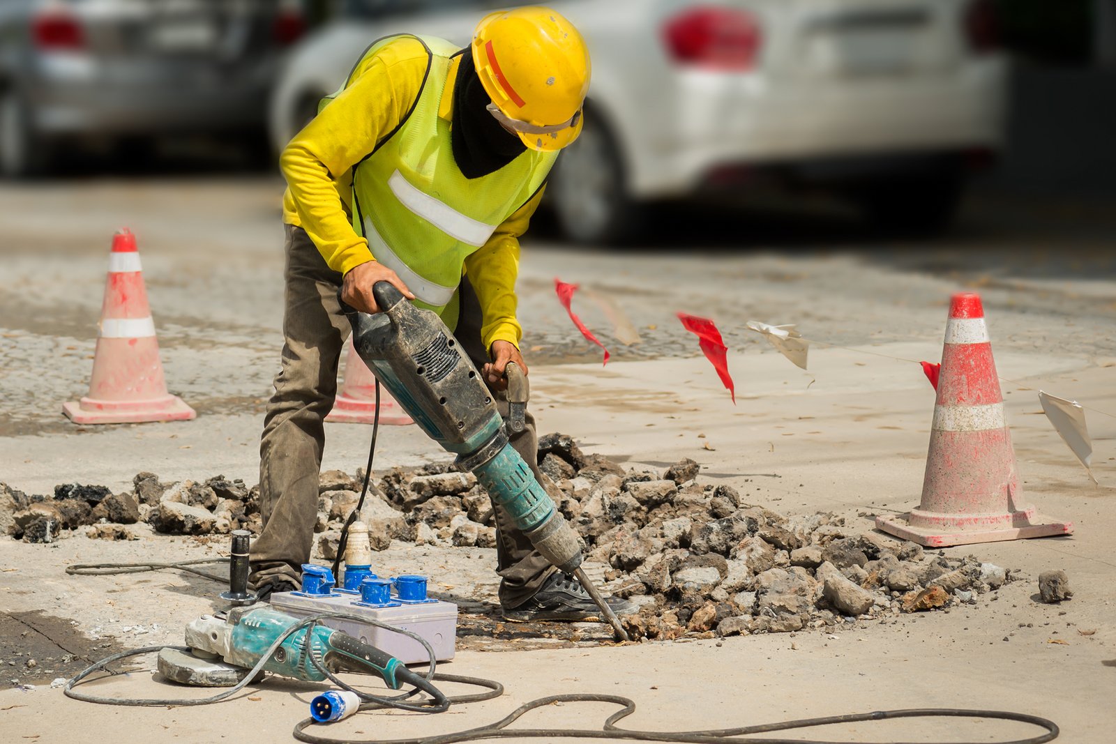 Driveway demolition in southwest Florida.